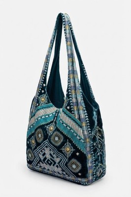 Johnny Was Women's Oliver Slouchy Velvet Tote Bag Size One Size