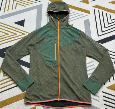 Herren Fleecejacke Salewa Puez 2 Dry mit Kapuze Größe EU48 M grün (UVP 80£)