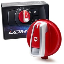 M-Sport Red Headlight Turn Knob Switch Cap Replacement For BMW E90 E92 3 Series