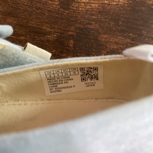 TOMS Alpargata Bow Slip On Girl's Size 6 baby Blue 10021182 - Picture 3 of 7