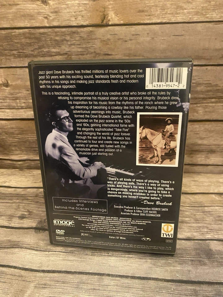 Rediscovering Dave Brubeck (DVD, 2001) Jazz Documentary Foto 2 de 4