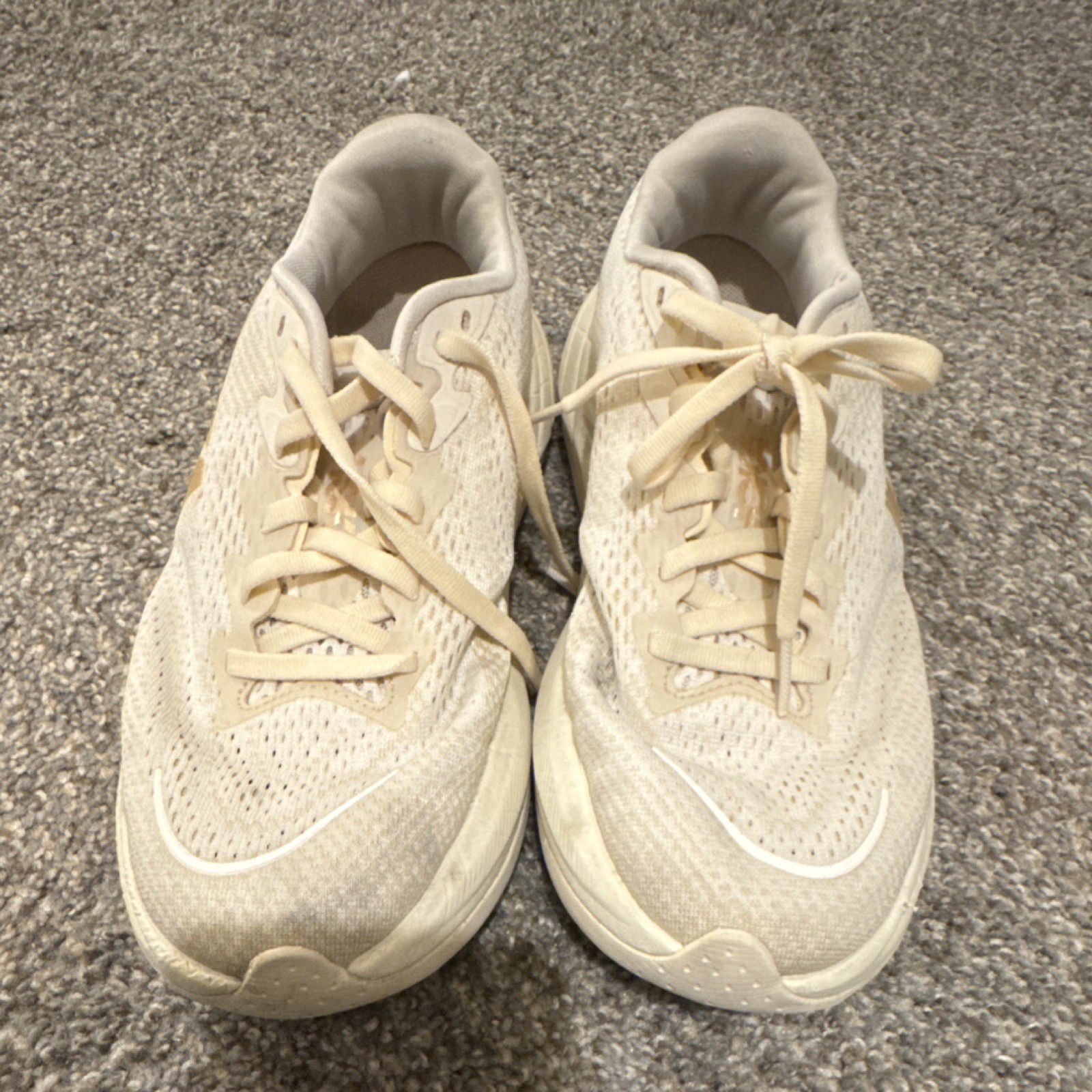 Hoka One One Rincon 4 Beige Mesh Women's Running Shoes Lightweight Breathable