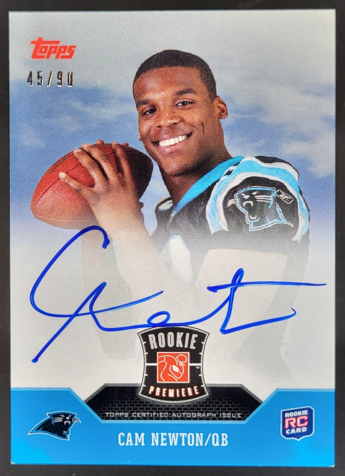 Cam Newton Topps Rookie Premiere Autographs #RPCN Base
