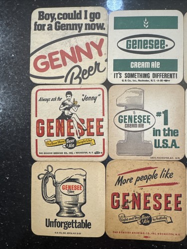 11 Vintage Genesee Coasters Including Tough X MAs One - Bild 2 von 4
