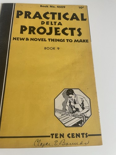 1940s Delta Pratical Projects Volume 9 Midcentury Woodworking Book