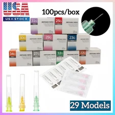 Tattoo Micro Needles Disposable Sterile Injection Syringe Tips Needle 1.5mm-25mm
