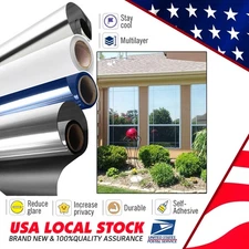 VLT:0% 5% 15% 20% One Way Mirror Privacy Window Film Black, Blue, White, Silver