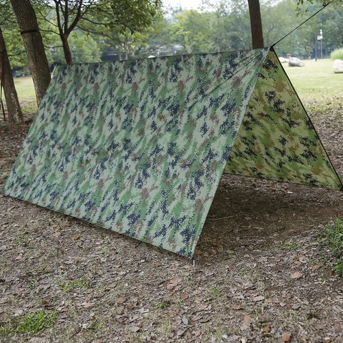 3x2.9m Camping Tarp Tent Hammock Rain Fly Waterproof Shelter Camo Lightweight - Picture 19 of 26