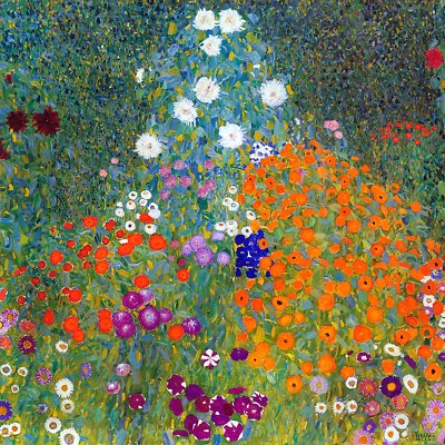 garden flowers by Gustav Klimt Tile Mural Kitchen Wall Backsplash Marble Ceramic