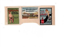 3 old advertising stamps company Löflund & Co. in Grunbach near Stuttgart (Remshalden)
