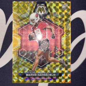 2024 Panini NFL Mosaic Marvin Harrison Jr. Rookie Yellow Reactive Prizm RC #304