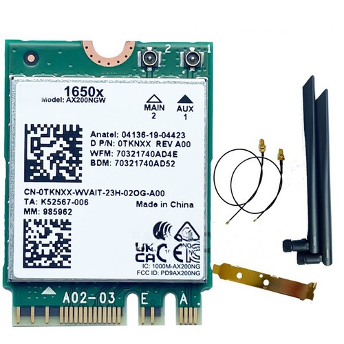 New for Killer 1650X for Intel AX200NGW Wi-Fi 6 2400m Dual Band Network Card - Photo 9/9