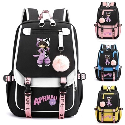 Kids Aphmau Cartoon Backpack Rucksack Student Handbag Laptop Travel Bag Gifts