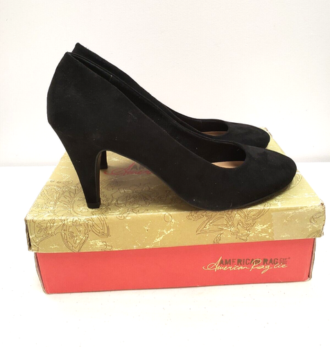American Rag Womens Felix Fabric Round Toe Classic Pumps Black Microfiber 6 M - 第 3/8 張圖片