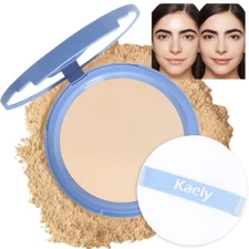 evpct Kaely Oil Control Pressed Face Powder Get Smooth Flawless Fine Lines an...