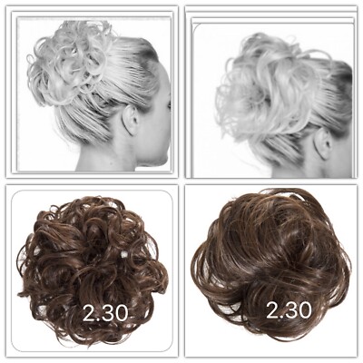 KOKO Messy Bun Haarverlängerung lockig wellig Scrunchie Hochsteckfrisur groß klein natürlich