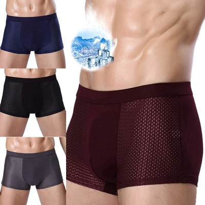 NEW 4 PCS Bamboo Boxer Briefs,Bamboo Boxers Shorts Men-For All-Day Comfort