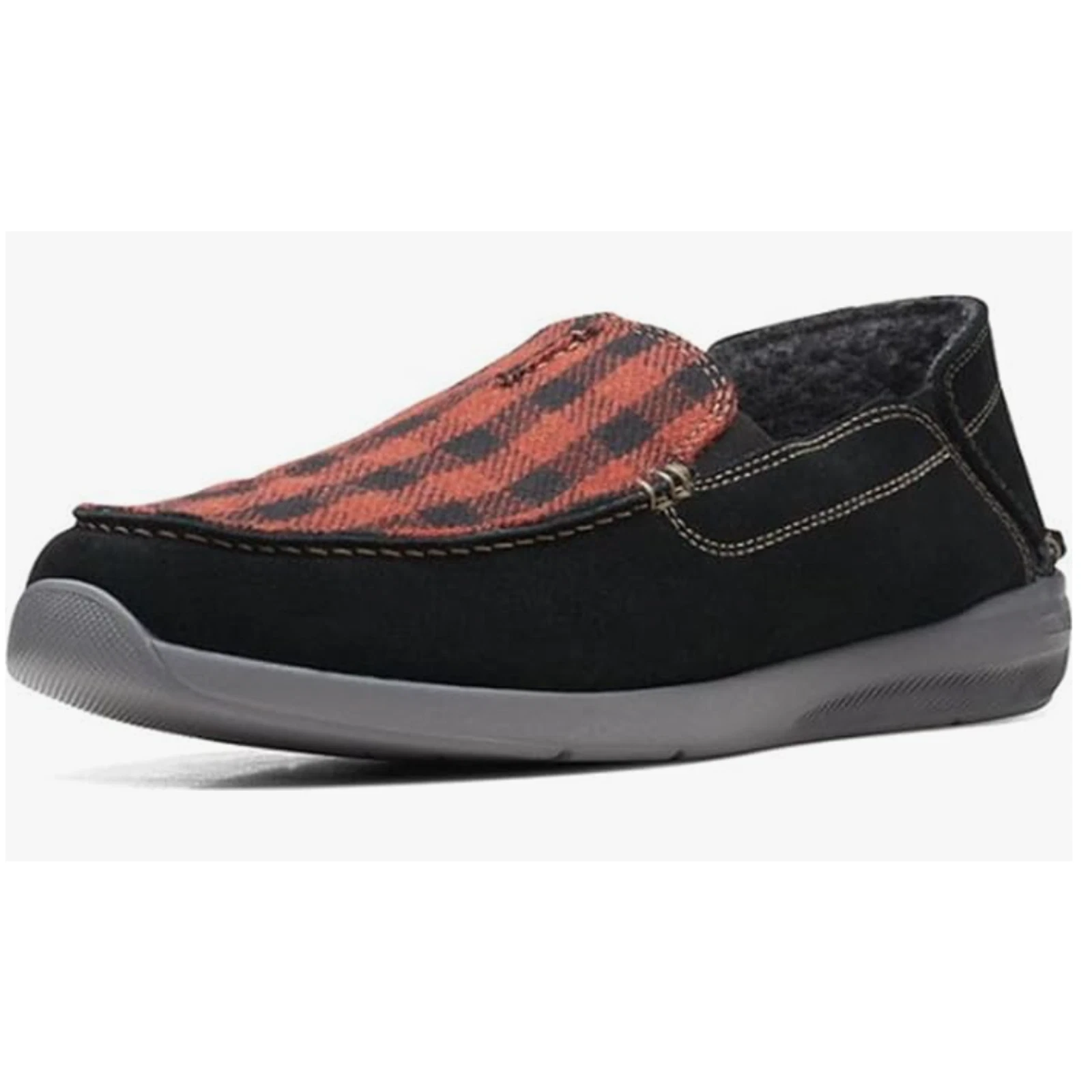 Mocassino a gradini Clarks Gorwin da uomo pelle scamosciata nera 9