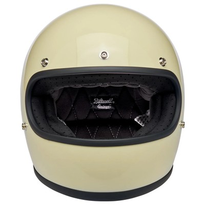 CLOSEOUT Gringo  ECE R22.05 Helmet - Gloss Vintage White SMALL