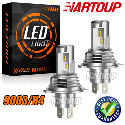 Nartoup H4 9003 Super White 40000LM Kit LED Headlight Bulb High Low Beam Combo 2
