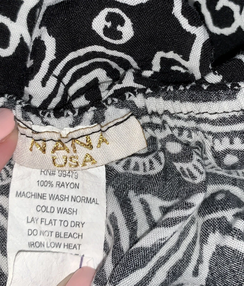 Romper preto e branco sem alças Nana USA - Tamanho P - Imagem 3 de 3