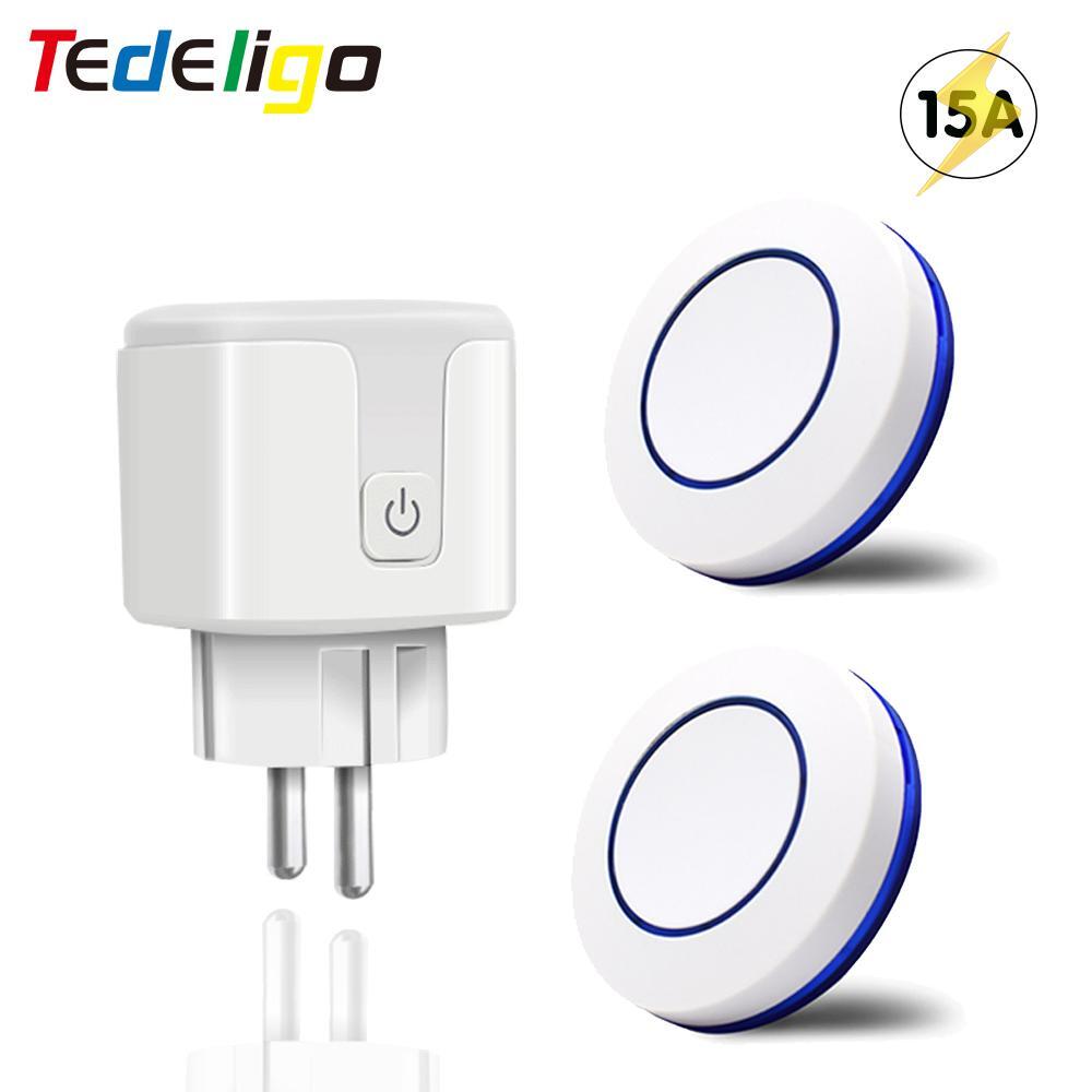 Control remoto inalámbrico 433 Mhz Ac220v 15a Ev1527 código enchufe inteligente eléctrico Plu