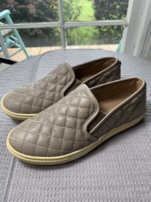 Steve Madden Ecentrcq Quilted Women's Slip On Shoes Size 7M Tan Sneakers  sku 239