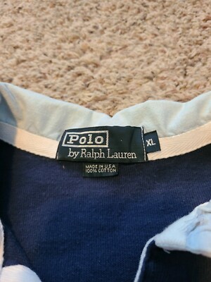 VTG 90'S POLO RALPH LAUREN L/S MEN'S MULTICOLOR STRIPED RUGBY