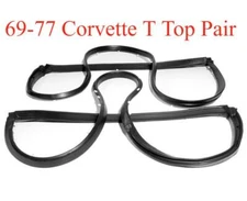 69-77 Corvette T-Top Weatherstrip Seal Rubber Kit Pair Premium Quality L/R Set