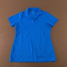 Sport-Tek Ladies Small Blue Short Sleeve Posi Charge Racer Mesh Polo LST640 New