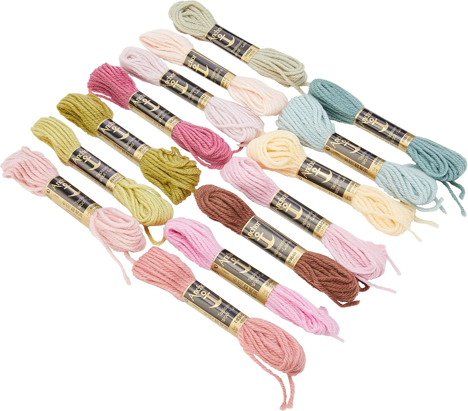 Anchor ALR01 Tapestry Kit Cushion Living Floral Swirl in Green