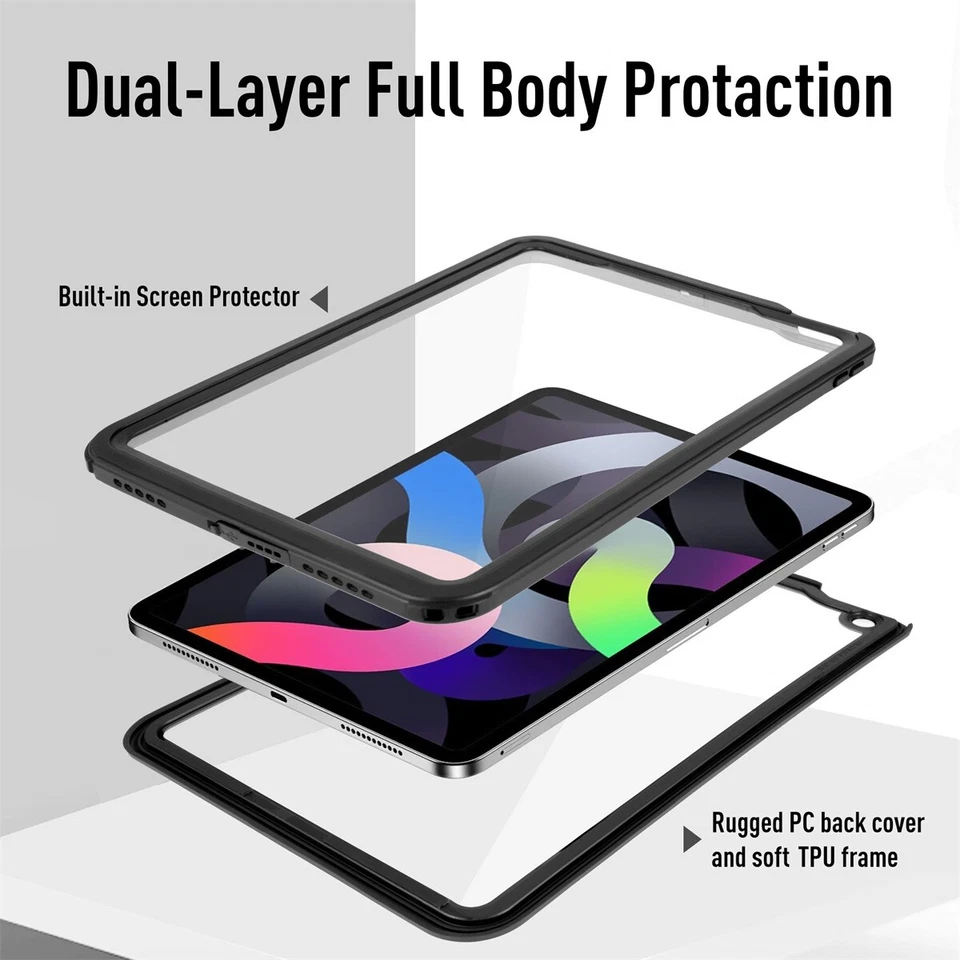 For iPad Air 5th/4 Generation 10.9" Case Waterproof Shockproof Heavy Duty Cover - Image 4 of 4