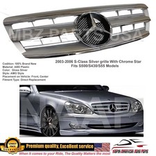 2003 2004 2005 2006 S-class Silver Grille Emblem Star Badge S430 S500 S55 2003 2004 2005 2006 S-class Silver Grille Emblem Star Badge S430 S500 S55