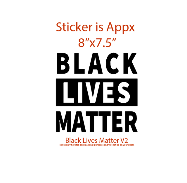 Download Black Lives Matter 2 BLM Decal Window Sticker Auto Car ...