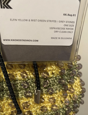 Kiko Kostadinov Bag 01 Elfin Yellow crochet bag clutch Stone | eBay