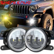 Pair Bumper Led Fog Lights Halo Fit For Jeep Grand Cherokee 20112013