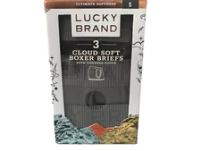 LUCKY BRAND® Men's CLOULD SOFT BOXER BRIEFS  3 Pack WITH CONTOUR POUCH   P324