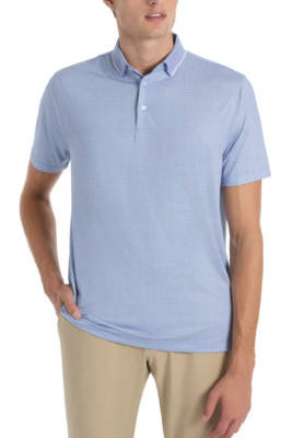 Hickey Freeman Men s Short Sleeve Polo Shirt, Blue, M