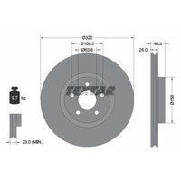 Textar 2X Bremsscheibe Vorne Ø320 Mm InnenbelüFtet FüR Volvo V50 MW 1.6 D 1.8
