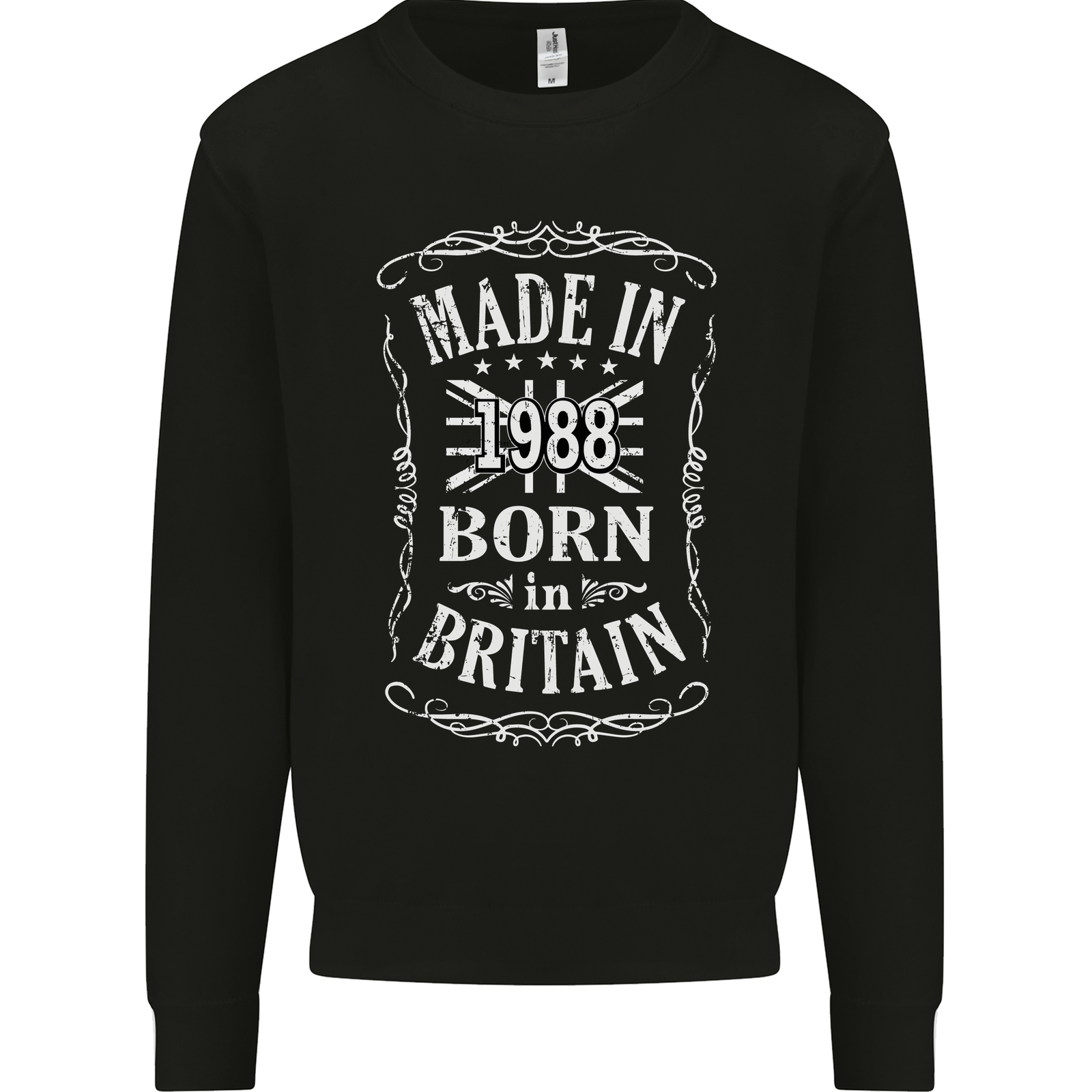 Born In Britain 37th Birthday Made 1988 Mens Sweatshirt Jumper