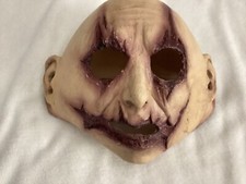 Vintage Halloween Horror Mask Rubber Scarred Bloody Slashed Old Man Adult M6