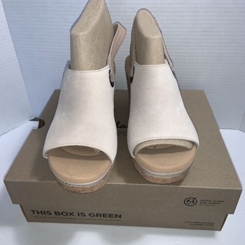 Clarks Collection Giselle Sea Sandale, Damengröße 9,5 M, Sand breite Breite