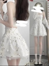 Summer Sweet V-Neck Floral Chiffon Dress Women Elegant Sleeveless Ruffles Party