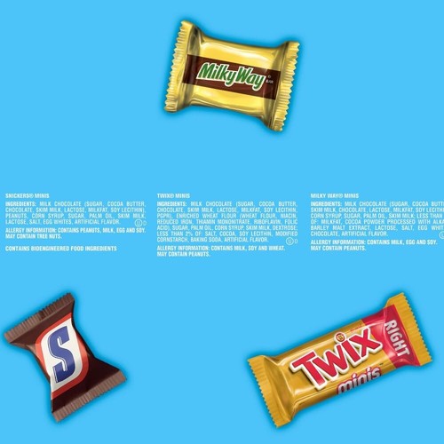 Mars SNICKERS, TWIX, & MILKY WAY Minis Chocolate Candy Bars Variety Pack, 150 Ct - Picture 5 of 8