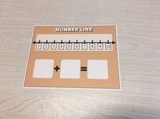 Set of 2 - Laminated Math Work Mats Number lines 1-10  1-20 -Dry Erase