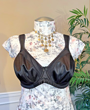 Goddess Hannah GD6131BLK Underwire Molded Side Support Bra In Black, US Size 44D