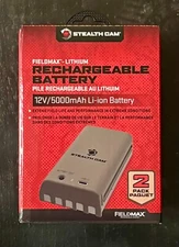 Stealth Cam 2 Pack FieldMax Rechargeable Lithium Battery Pack 5000mAh New