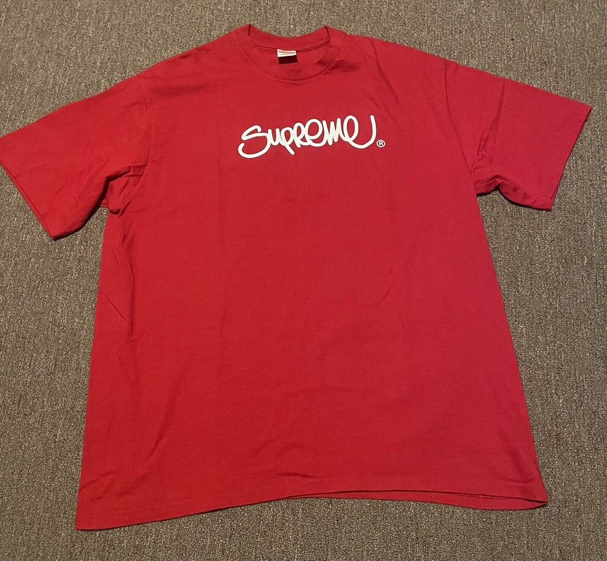 2022 Supreme Handstyle Tee 'Red' Size XLarge | eBay
