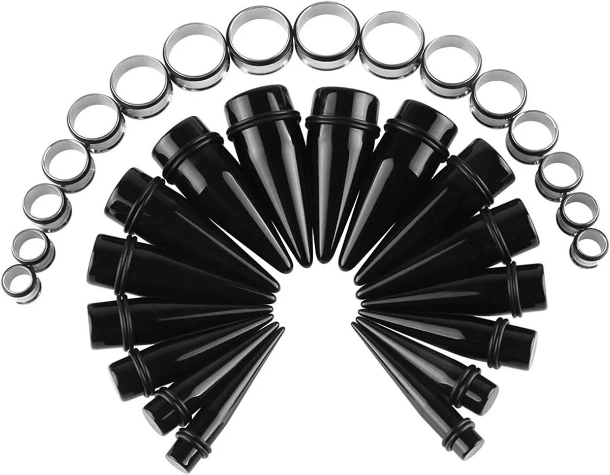 32Pcs 00G 24Mm Big Gauges Ear Stretching Kit Acrylic Tapers