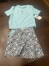 Tommy Bahama Boys Blue Printed 2 Piece Set Beachwear Rashguard Size 24M 24